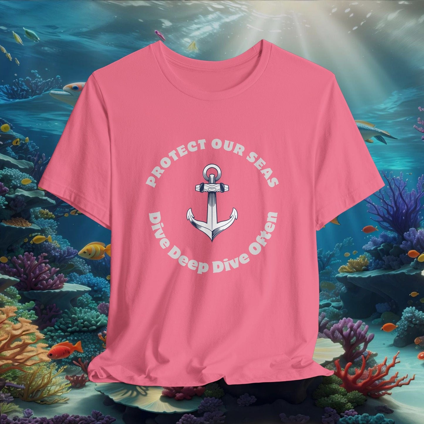 Printify T-Shirt Charity Pink / S Ocean Conservation T-Shirt | Protect Our Seas Shirt | Divers Tee