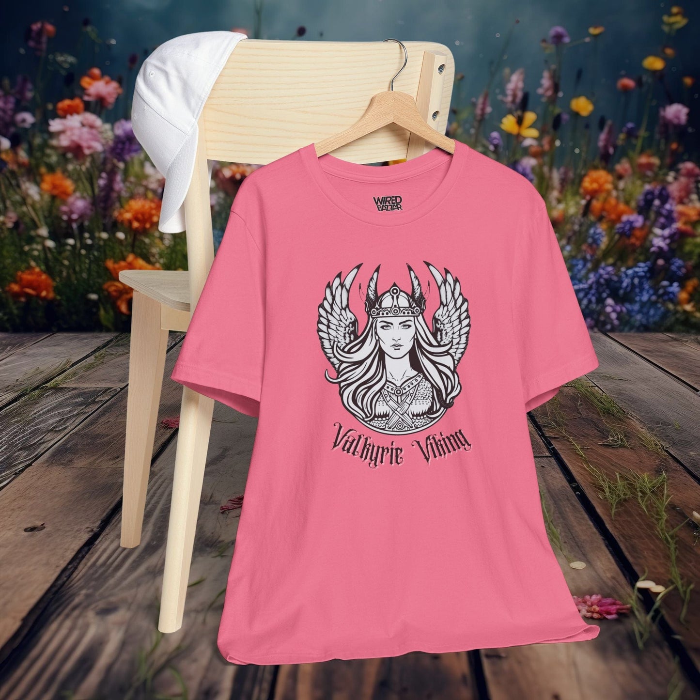 Printify T-Shirt Charity Pink / XS Retro Valkyrie Shirt for Viking Lover | Norse Mythology Unisex Tee