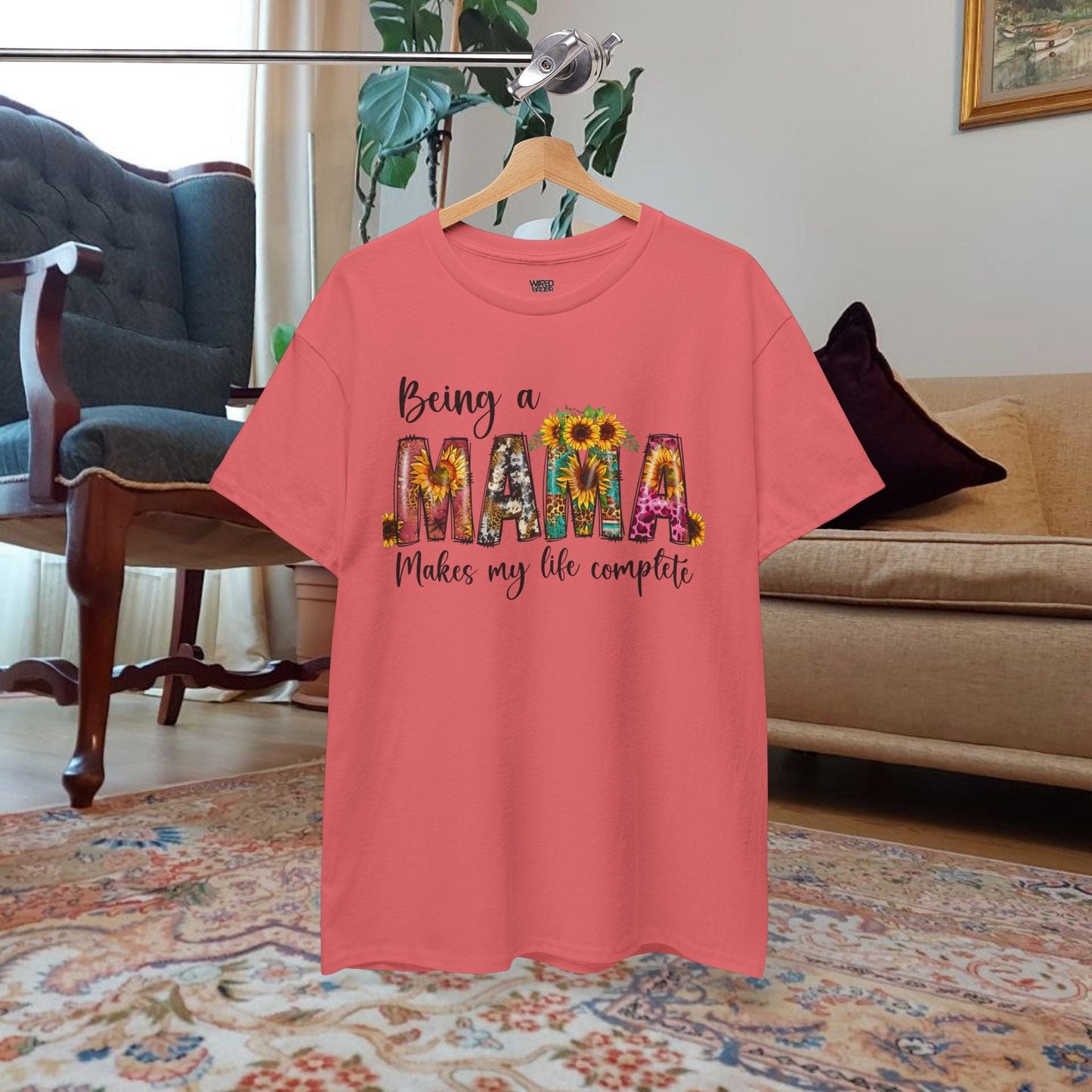 Printify T-Shirt Coral Silk / S Being MAMA makes Life Complete Shirt - Mothers Day Gift