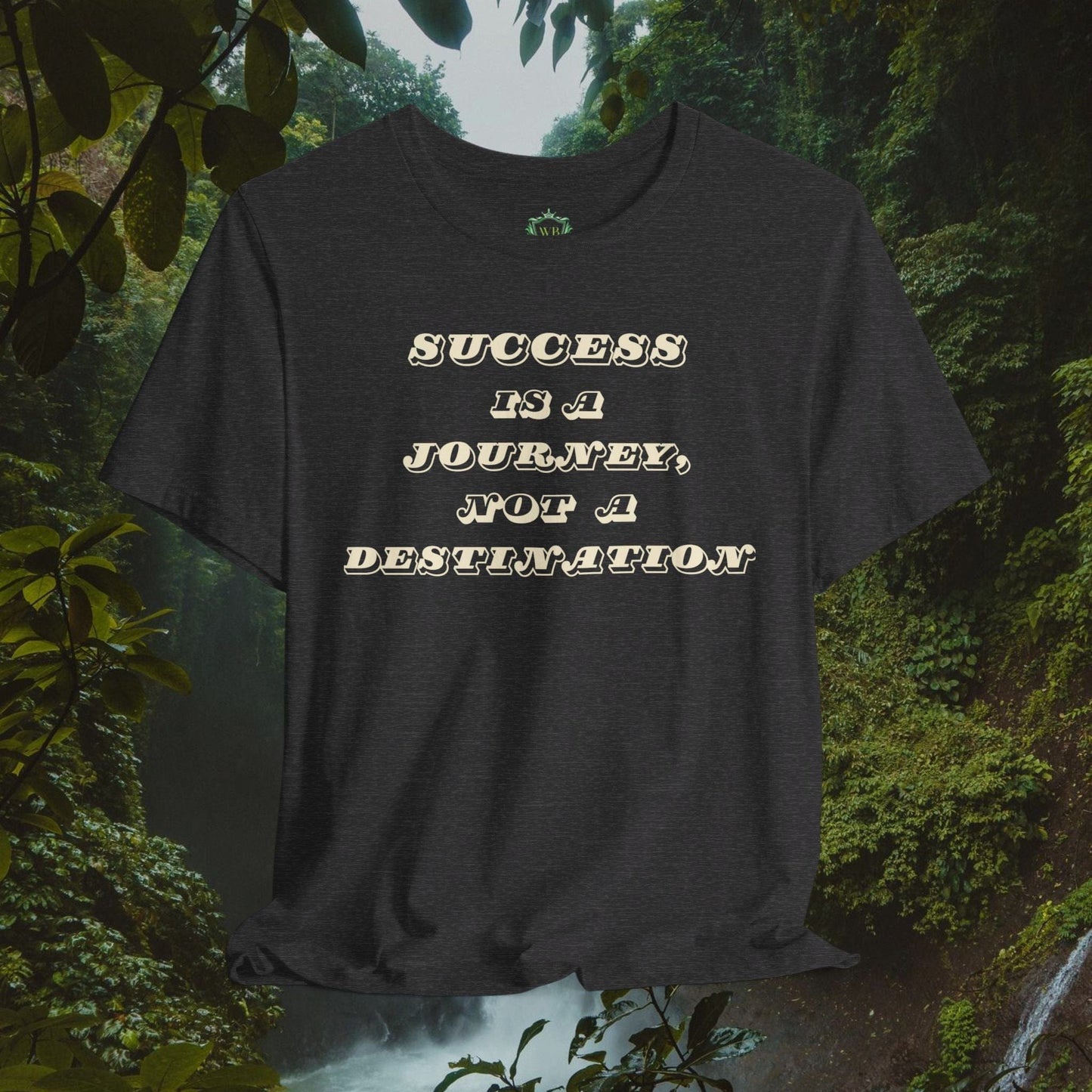 Printify T-Shirt Dark Grey Heather / XS Success Is a Journey T-Shirt | Inspirational Gift | Motivational Quote Tee