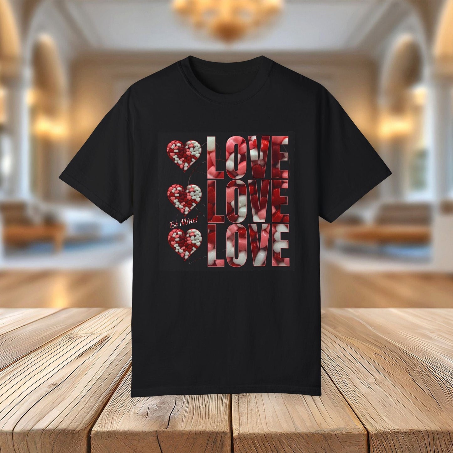 Printify T-Shirt Love Shirt | Unisex Garment-Dyed T-shirt | Be Mine Valentine's Day Gift