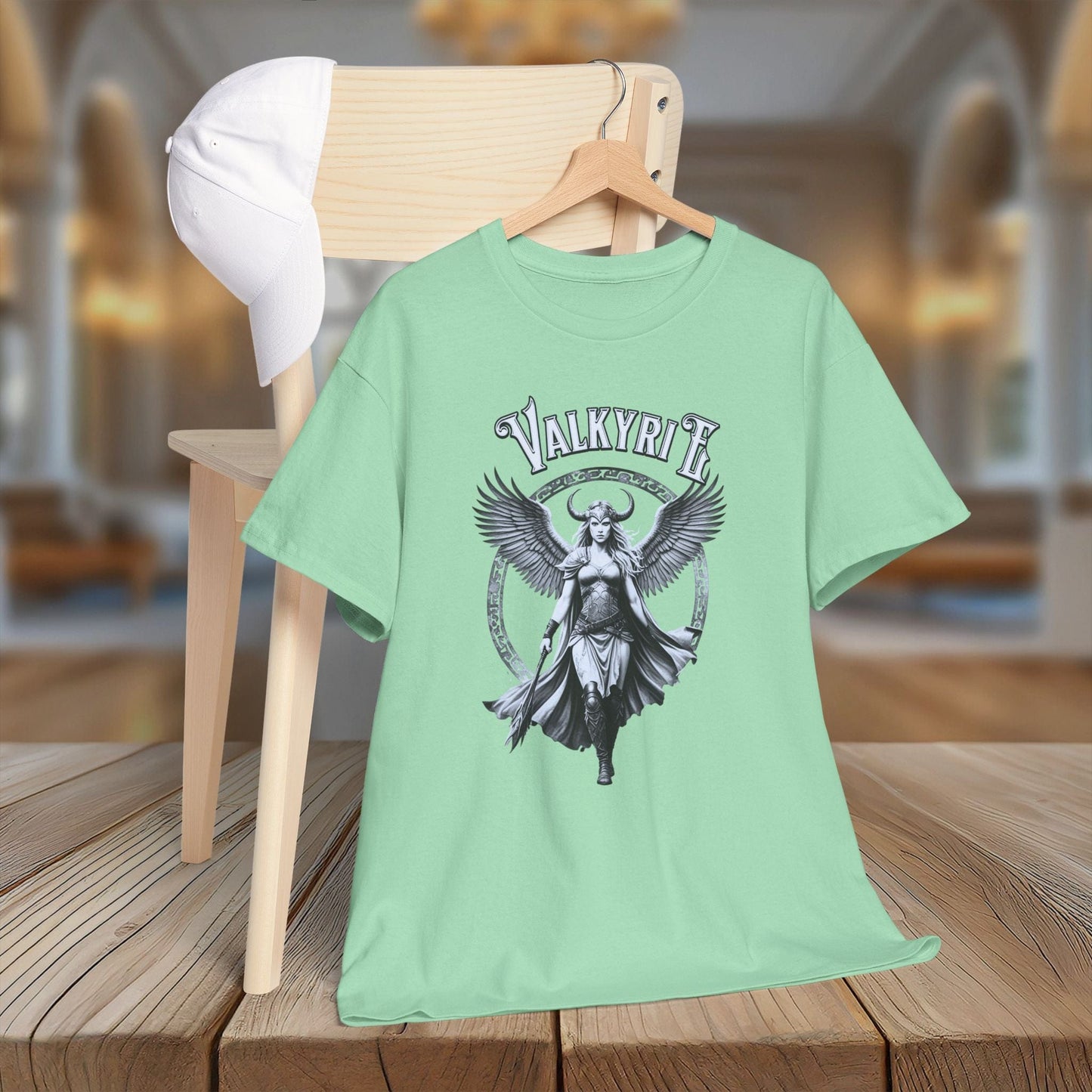 Printify T-Shirt Mint Green / S Valkyrie Unisex Shirt - Norse Mythology Graphic Tee | Mythical Valkyrie T-Shirt