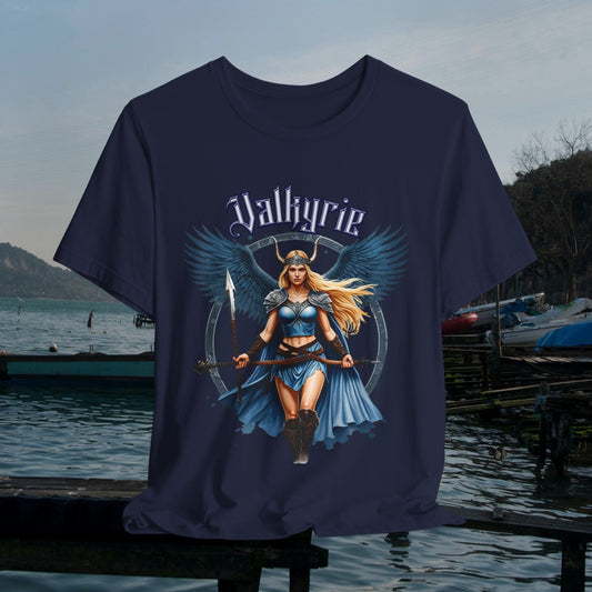 Printify T-Shirt Navy / XS Valkyrie Norse Mythology T-Shirt | Viking Warrior Woman Graphic