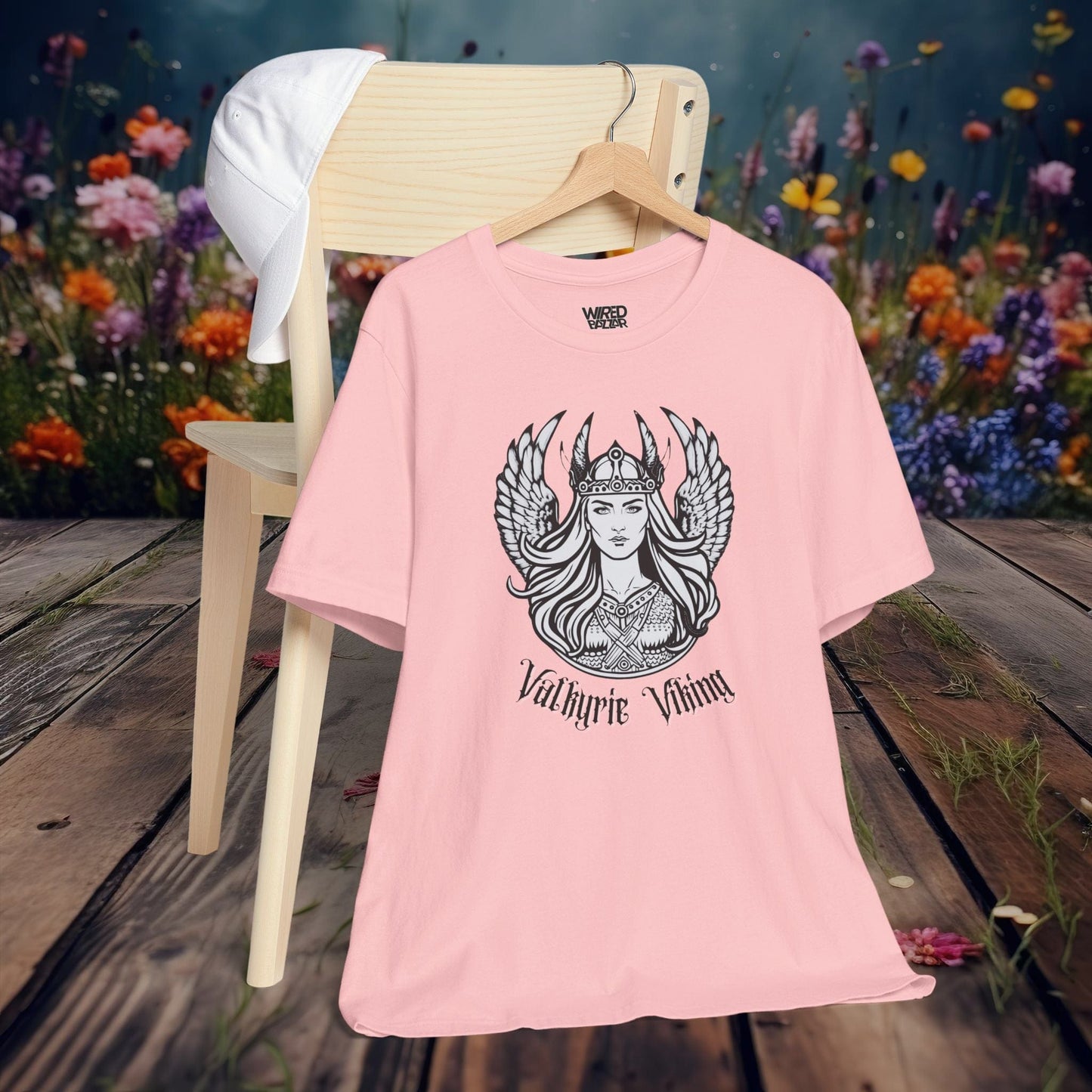 Printify T-Shirt Pink / XS Retro Valkyrie Shirt for Viking Lover | Norse Mythology Unisex Tee