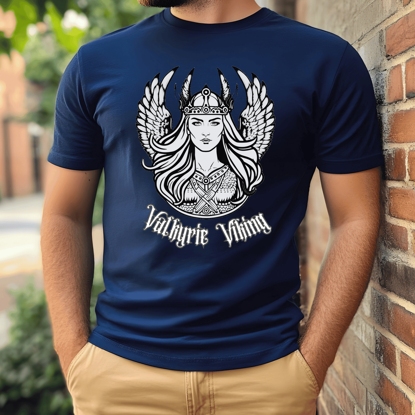 Printify T-Shirt Retro Valkyrie Shirt for Viking Lover | Norse Mythology Unisex Tee