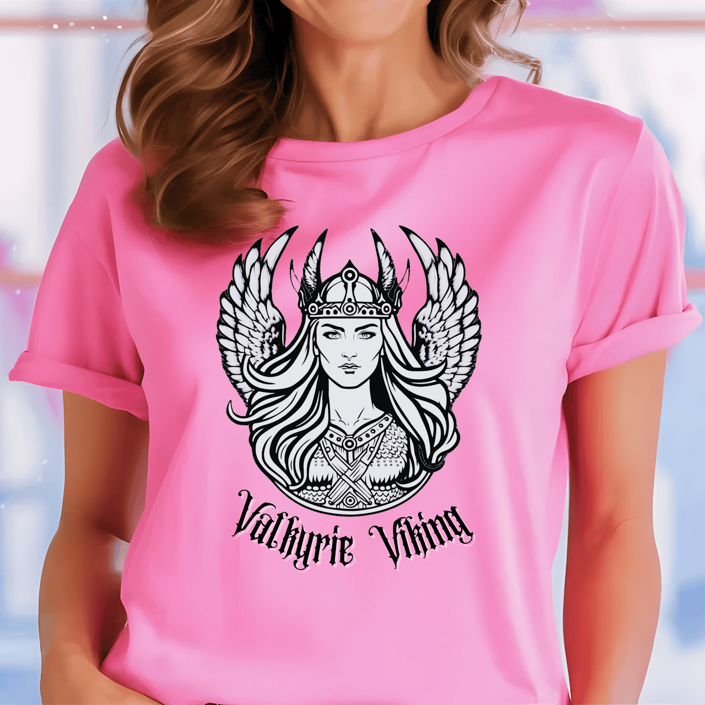 Printify T-Shirt Retro Valkyrie Shirt for Viking Lover | Norse Mythology Unisex Tee