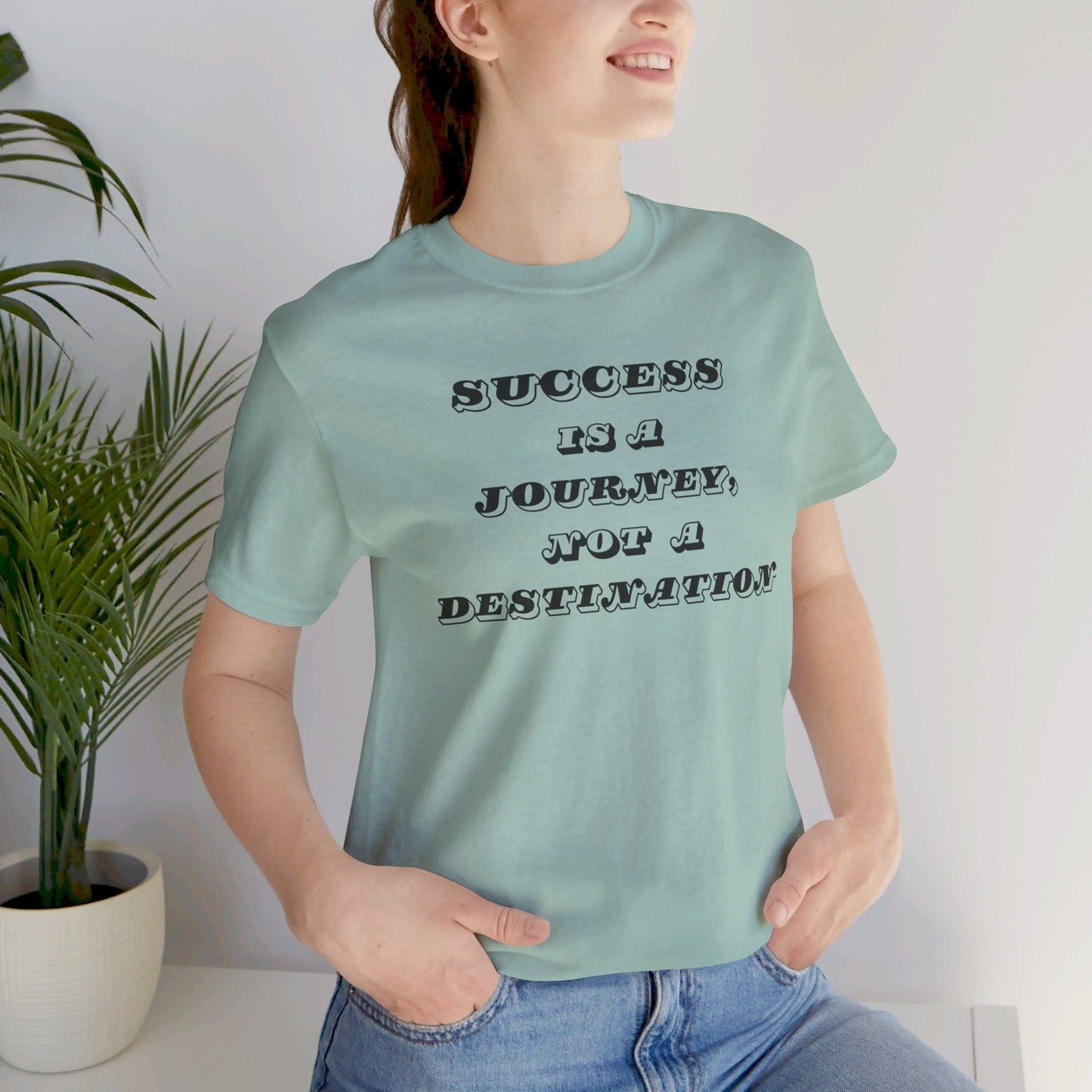 Printify T-Shirt Success Is a Journey T-Shirt | Inspirational Gift | Motivational Quote Tee