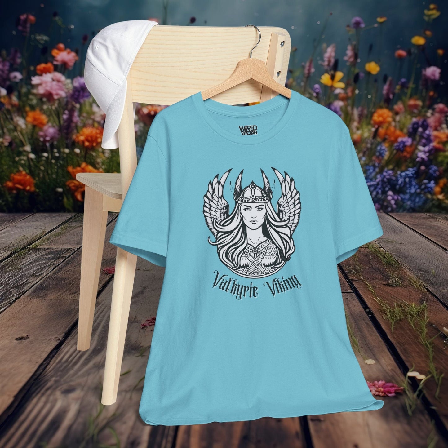 Printify T-Shirt Turquoise / XS Retro Valkyrie Shirt for Viking Lover | Norse Mythology Unisex Tee