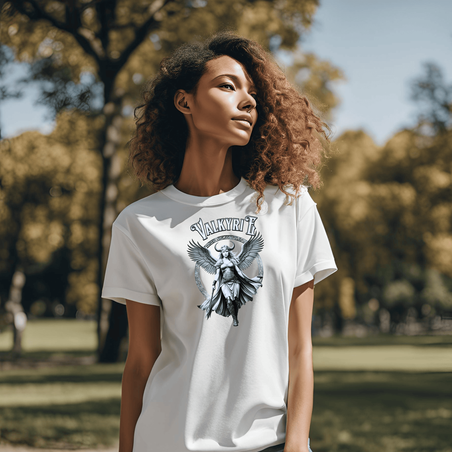 Printify T-Shirt Valkyrie Unisex Shirt - Norse Mythology Graphic Tee | Mythical Valkyrie T-Shirt