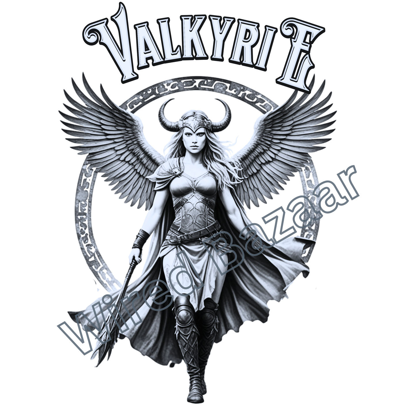 Printify T-Shirt Valkyrie Unisex Shirt - Norse Mythology Graphic Tee | Mythical Valkyrie T-Shirt