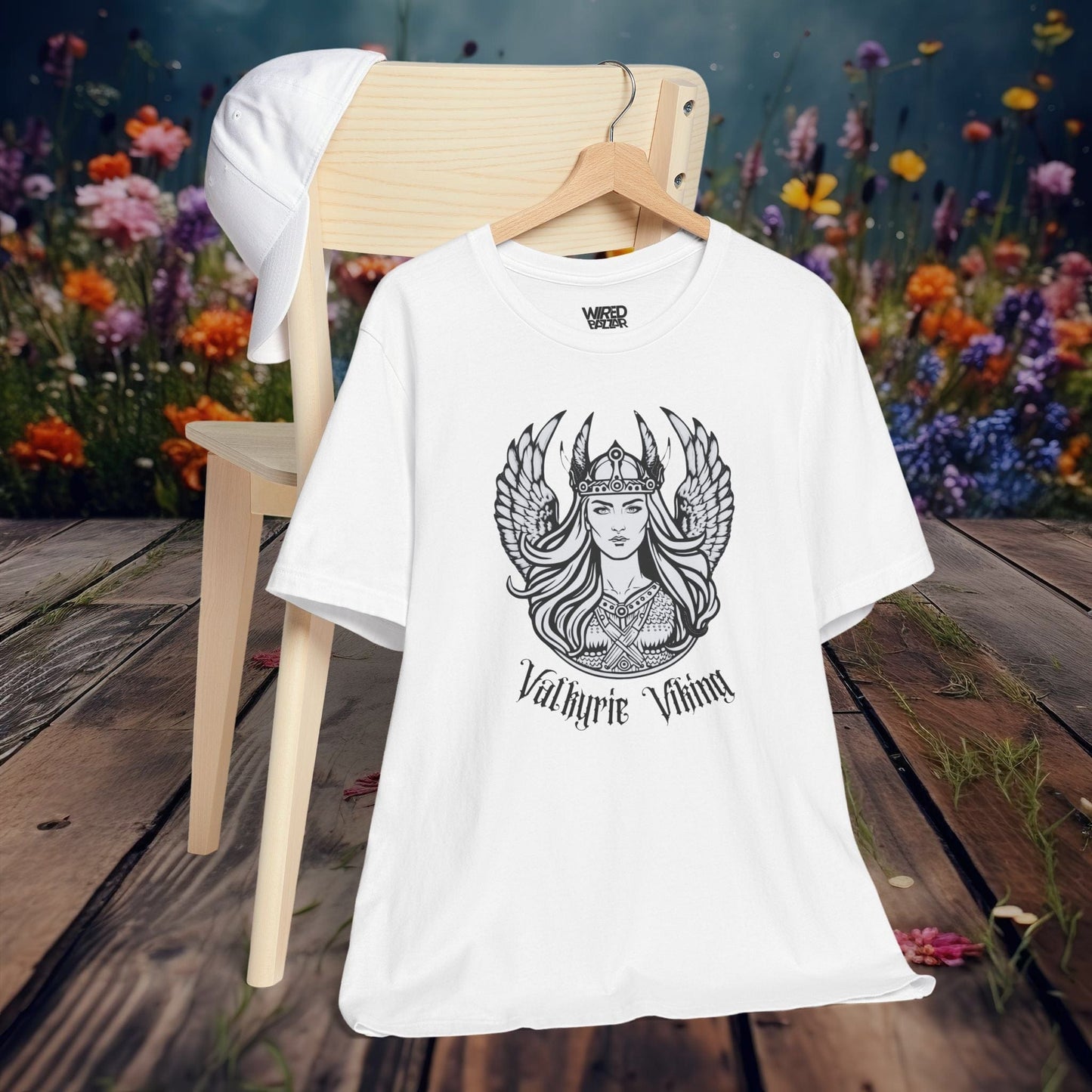 Printify T-Shirt White / XS Retro Valkyrie Shirt for Viking Lover | Norse Mythology Unisex Tee