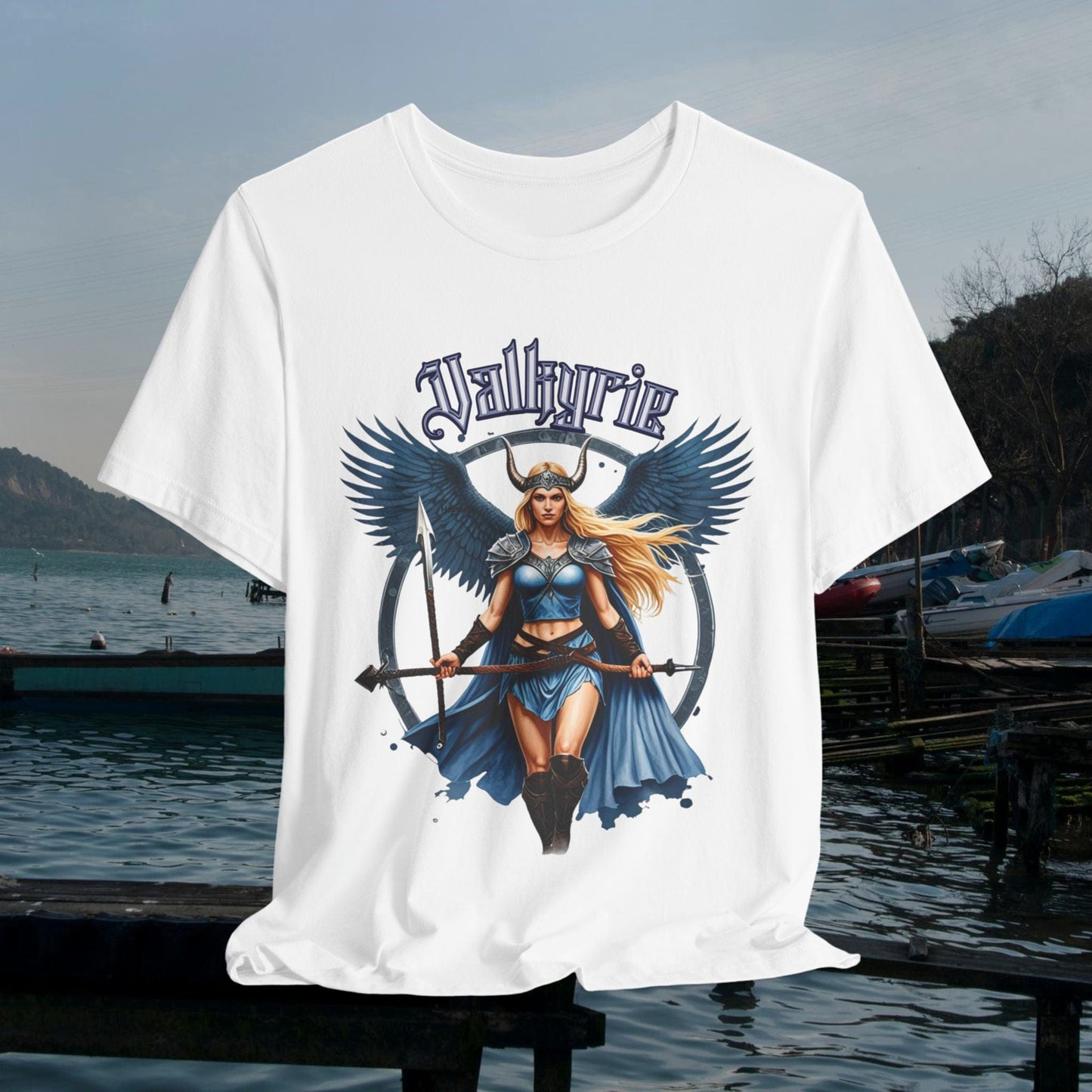 Printify T-Shirt White / XS Valkyrie Norse Mythology T-Shirt | Viking Warrior Woman Graphic