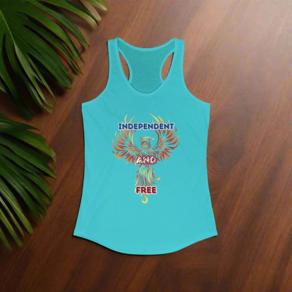 Printify Tank Top Independent and Free Tank Top with Phoenix Graphic| Patriotic Gift