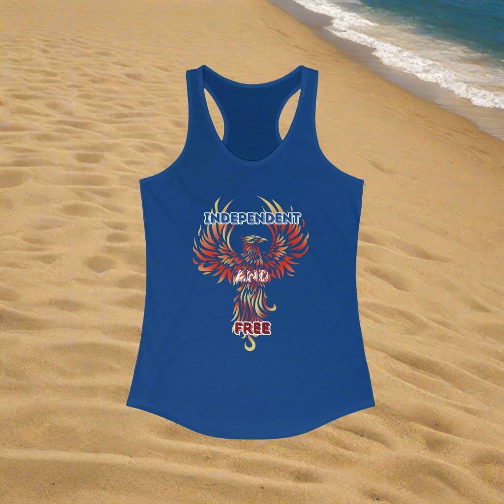 Printify Tank Top Independent and Free Tank Top with Phoenix Graphic| Patriotic Gift