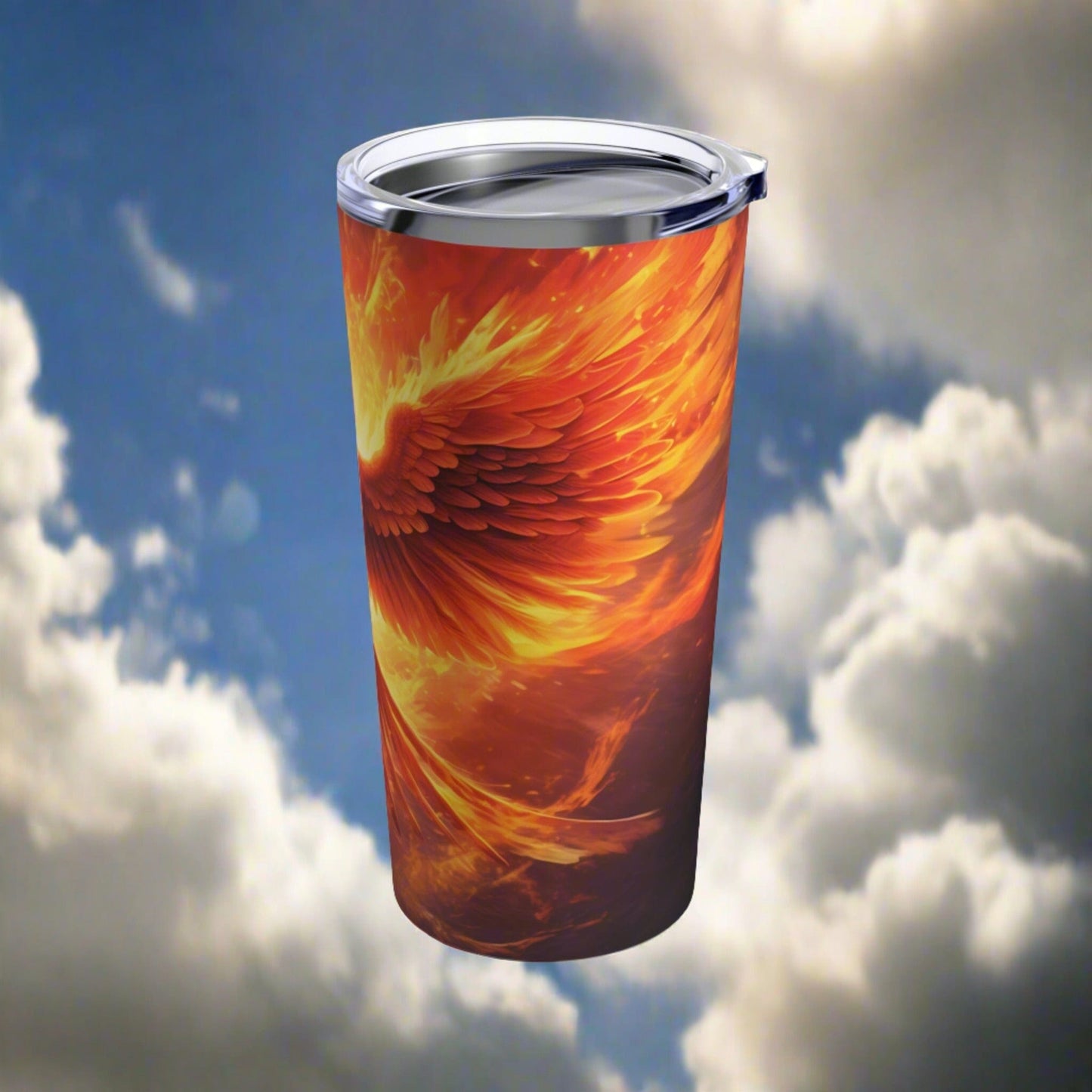 Printify Tumbler Colourful Phoenix Tumbler | Mythical Firebird Cup for Hot & Cold Drinks | Eye-Catching Cup for Hot and Cold Beverages