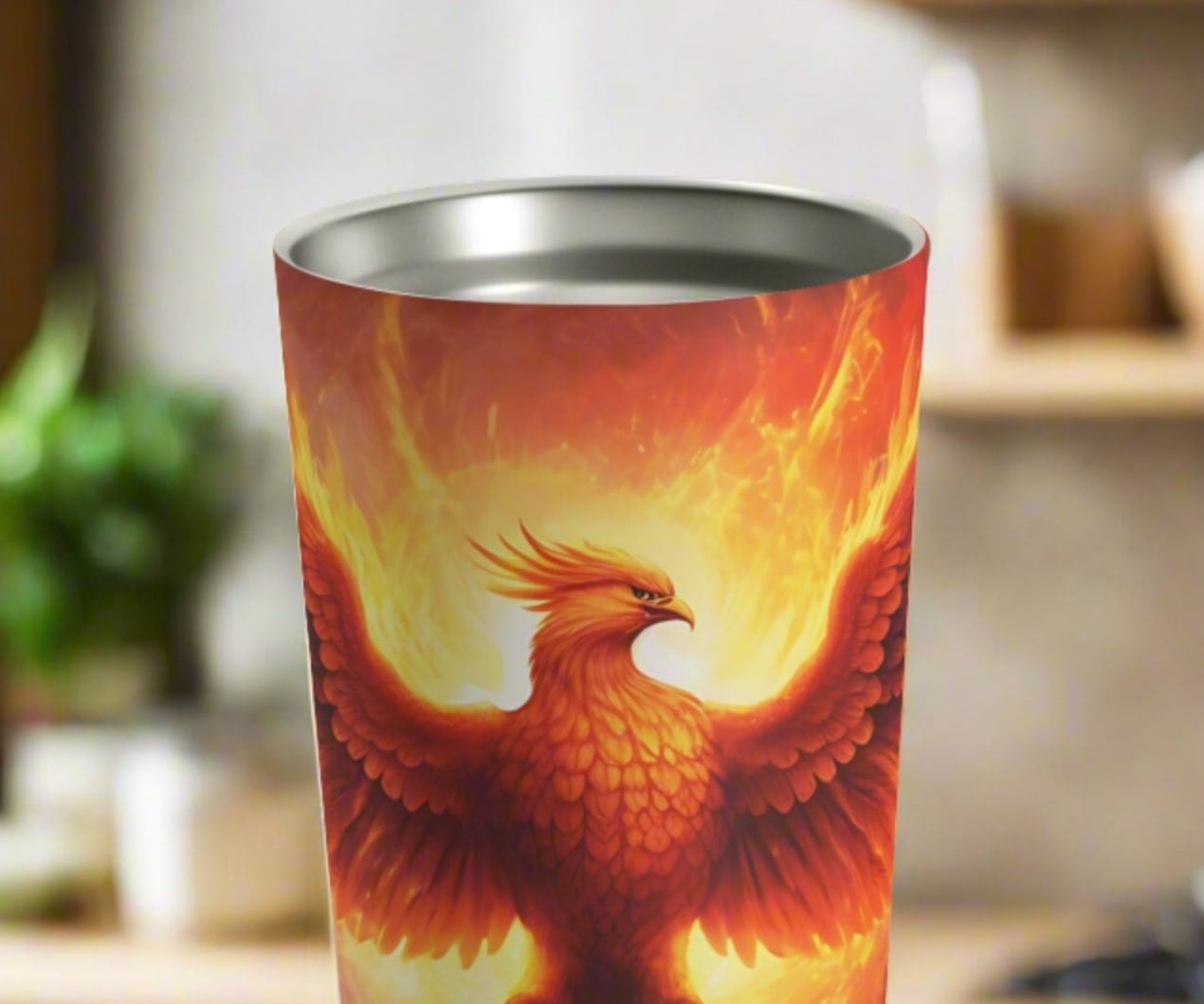 Printify Tumbler Colourful Phoenix Tumbler | Mythical Firebird Cup for Hot & Cold Drinks | Eye-Catching Cup for Hot and Cold Beverages