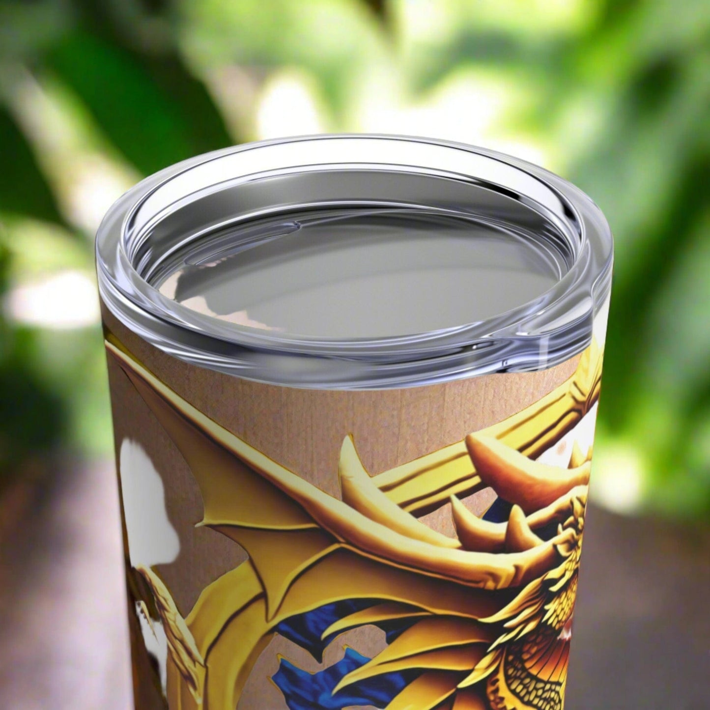 Printify Tumbler Dragon Tumbler with Mesmerizing Dragon Eye Design, Perfect Gift for Dragon Lovers.