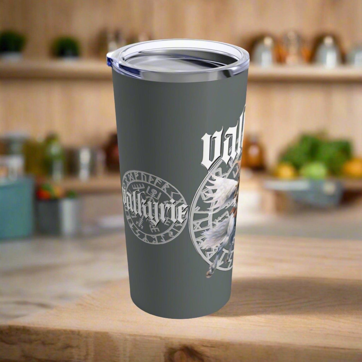 Printify Tumbler Valkyrie Tumbler A Mythical Gift for Viking Lovers!