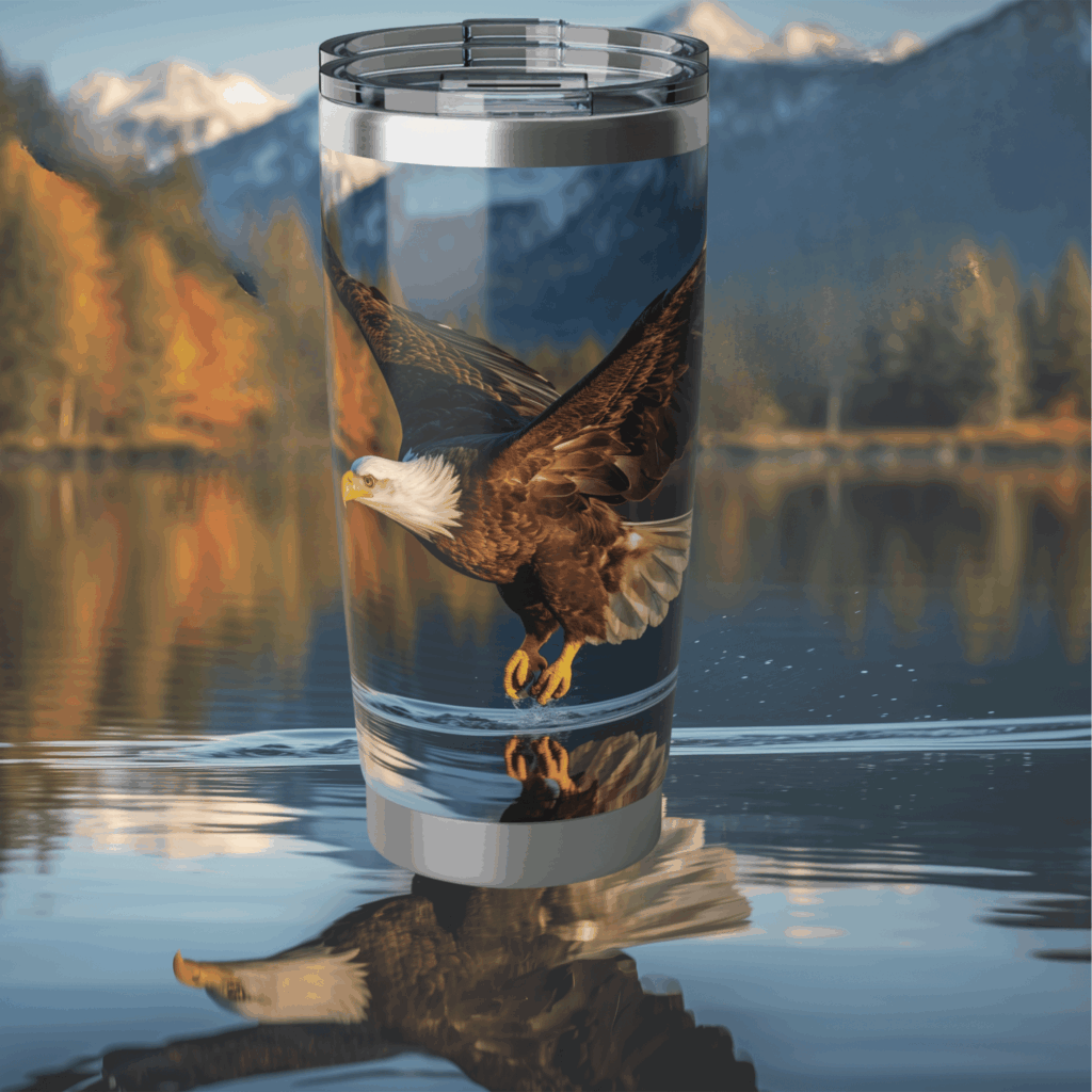 Bald Eagle Tumbler Bald Eagle Tumbler Gift for Nature Lovers | Vagabond Tumbler 20oz